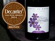 Médaille de Bronze Decanter 2012 sur la cuvée Elégance 2010