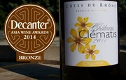 Médaille de Bronze Decanter 2012 sur la cuvée Elégance 2010