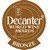 Medaille Bronze Decanter